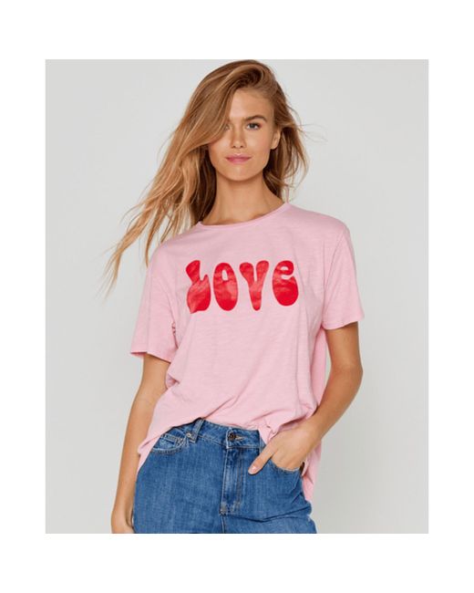 Five Jeans Love Orchid T-shirt in Red | Lyst
