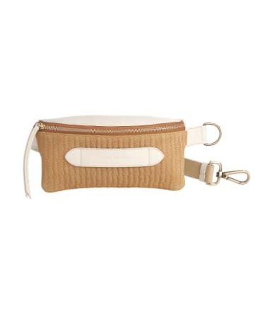 Marie Martens Natural Coachella Belt Bag Braided Suede Leather Leather