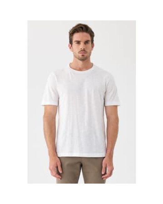 T-shirt en coton détail texturé blanc Transit pour homme en coloris White