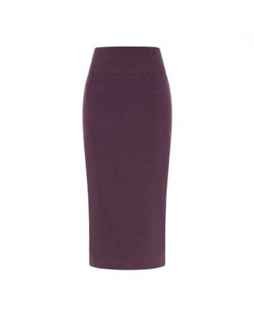 Les 100 Ciels Purple Cristen Cashmere Skirt