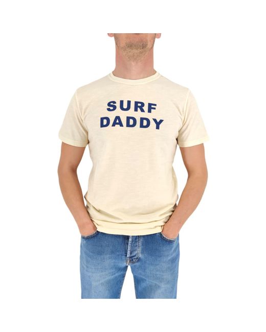 Bl'ker T-shirt Surf Daddy Uomo Milk in Natural for Men | Lyst