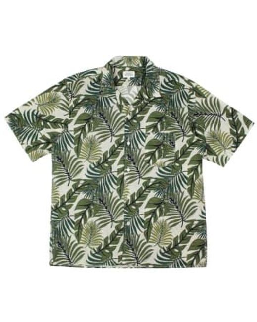 Hartford Green Palm Mc Tropical Print Short Sleeve Shirt . / M for men