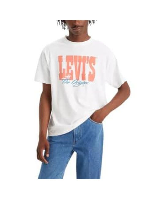 Levi's White T-shirt 87373 0105 L / Bianco for men