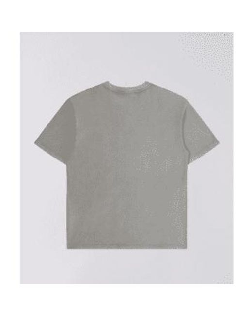 Camiseta gran tamaño en tierra níquel cepillado Edwin de hombre de color Gray