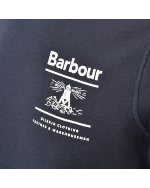 Barbour Blue Reed Crew Sweatshirt Navy L for men