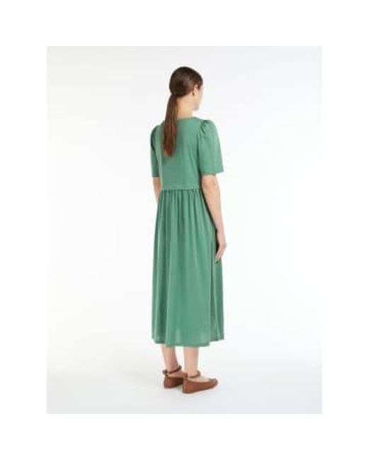 Weekend by Maxmara Green Snack Jersey Short Sleeve Midi Dress Size: S, Col: Co Xs