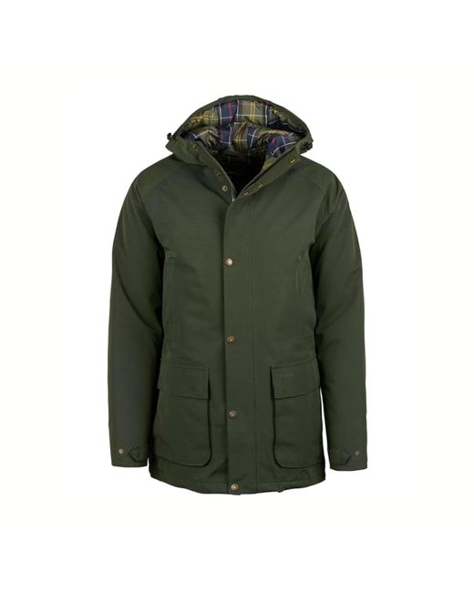 Barbour Green Winter Hooded Bedale for men