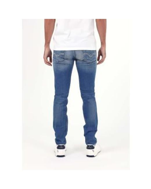 Replay Blue S Anbass Original Slim Jeans for men
