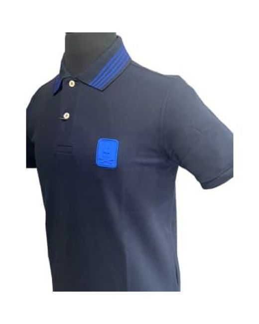 Psycho Bunny Shane fashion polo -shirt in marineblau b604x1pc nvy in Blue für Herren