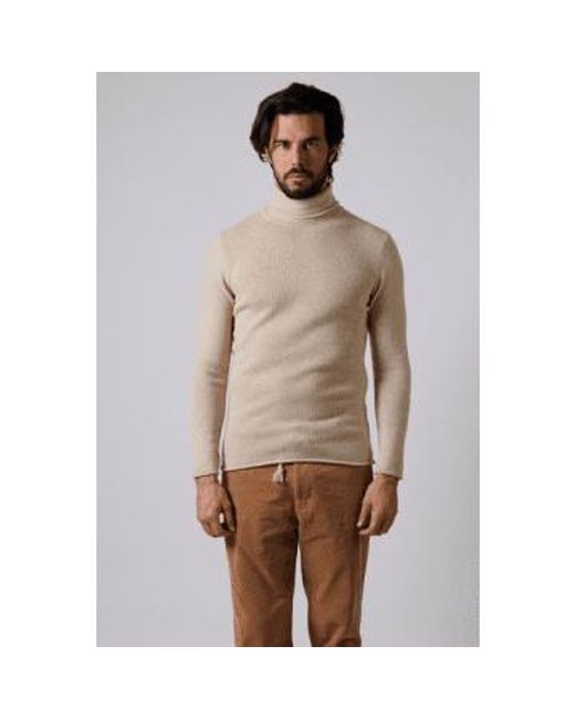 Daniele Fiesoli Brown Loose Turtle Neck Sweater for men