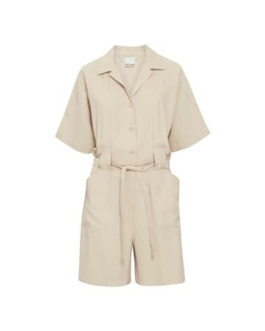 Ichi Natural Rivaly Shorts Jumpsuit-oxford -20121212