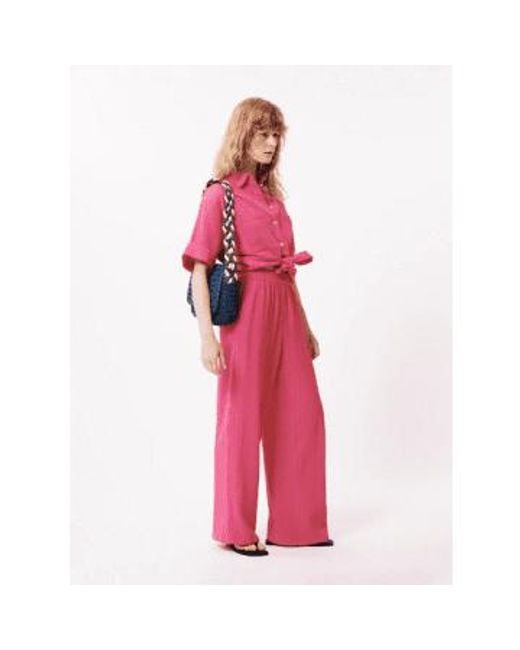 FRNCH Pink Ebene Knot Front Shirt