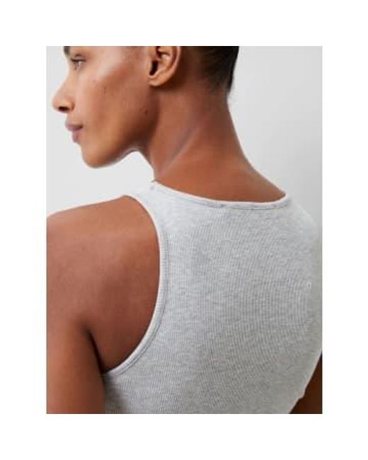 French Connection White Rassia Sheryle Ribbed Tank