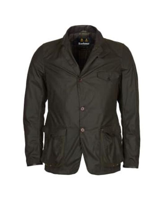 Barbour Black Beacon Sports Wax Jacket Olive Xs for men