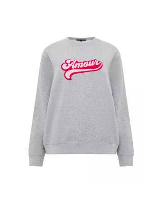 French Connection Gray Amour Graphic Sweatshirt