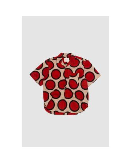 Kardo Ronen -Shirt Multi -Farbkreisdruck in Red für Herren