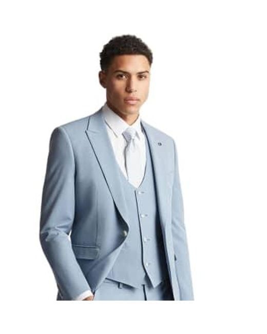 Remus Uomo Blue Massa Suit Waistcoat Sky 36 for men