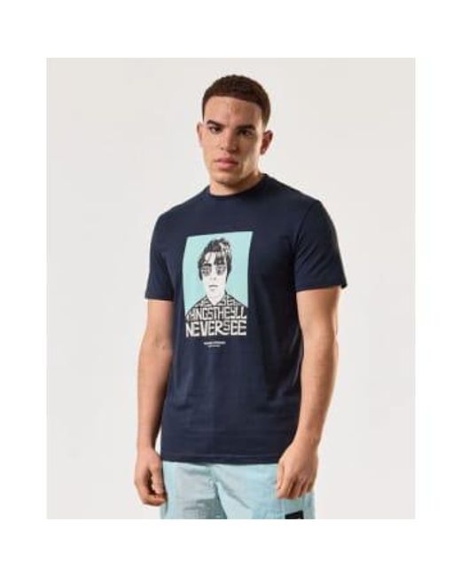 Forever Graphic T Shirt In Navy di Weekend Offender in Blue da Uomo