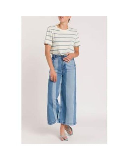 Kings Of Blue Reef Lilibet Cropped Jeans di Kings Of Indigo