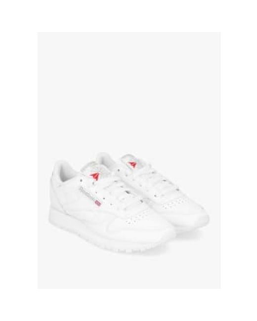 Reebok White S Classic Leather Trainers