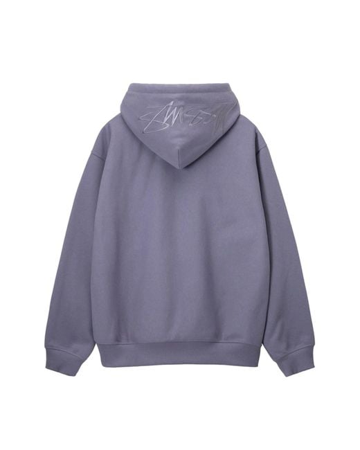 Stussy Purple Back Applique Hoodie Sweater Mauve for men