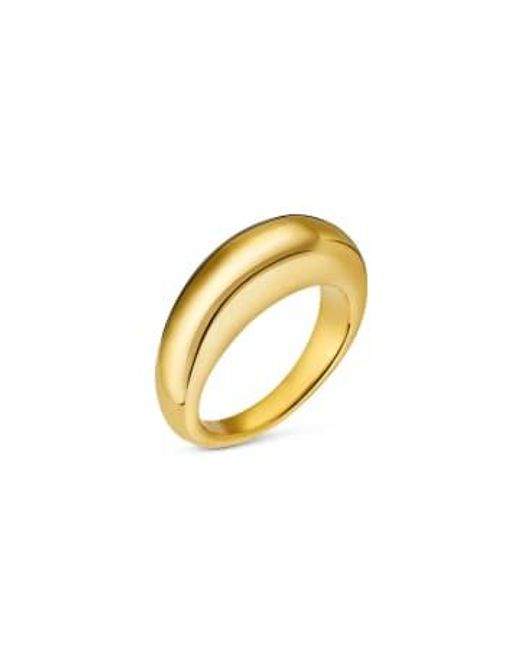 Orelia Metallic Luxe Domed Ring