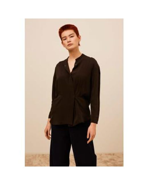 Humanoid Black Brianne Blouse Cupro And Viscose