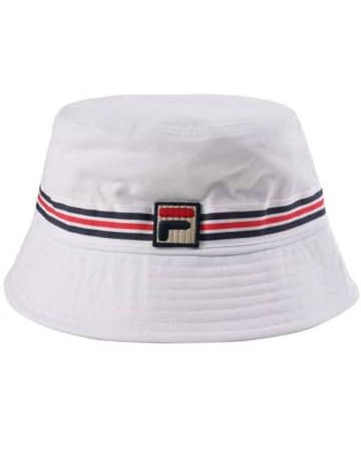 Fila White Jojo Bucket Hat