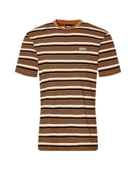 Barbour Brown Bristol Stripe T-shirt Desert Small for men