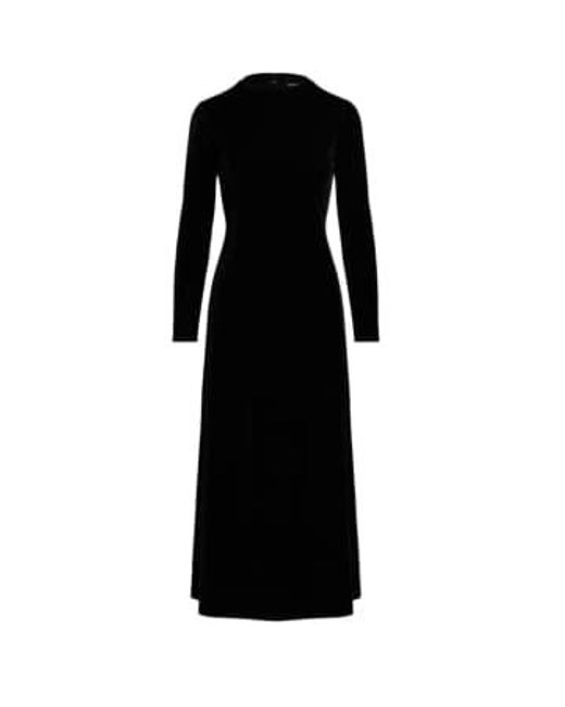 Ralph Lauren Black Velvet Long Sleeve Day Dress M