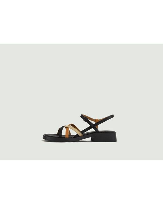camper white sandals