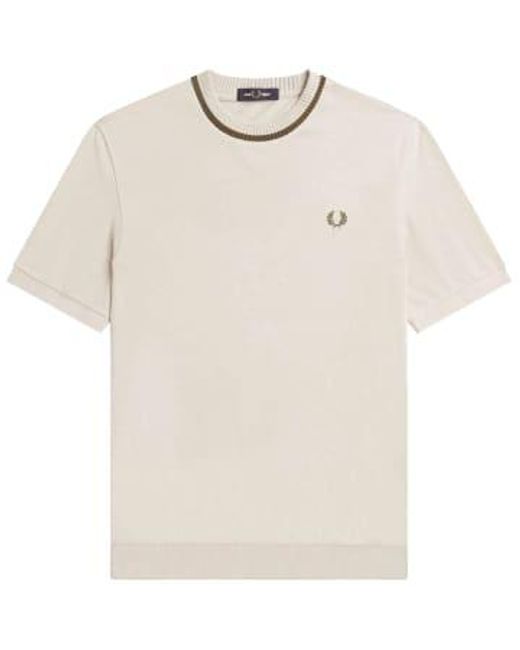 Fred Perry Natural M7 Crew Neck Pique T-shirt for men