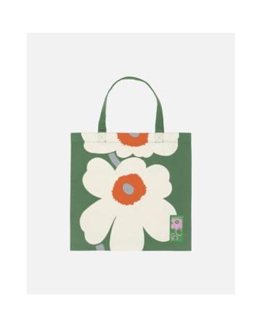 Marimekko Green Shopper Bag 60 ° Anniversario Unikko