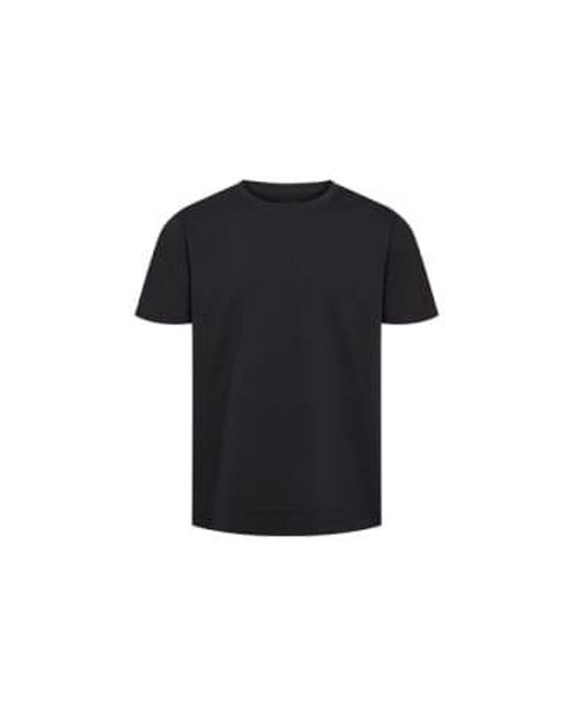 T-shirt en coton mercerisé noir Sand Copenhagen en coloris Black