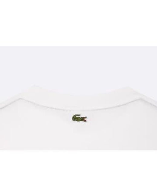T-shirt imprimé en jersey en coton en vrac blanc Lacoste pour homme en coloris Green