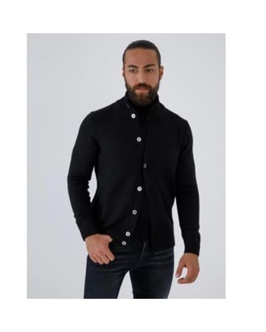 Cardigan du bouton laine mérinos Gran Sasso pour homme en coloris Black