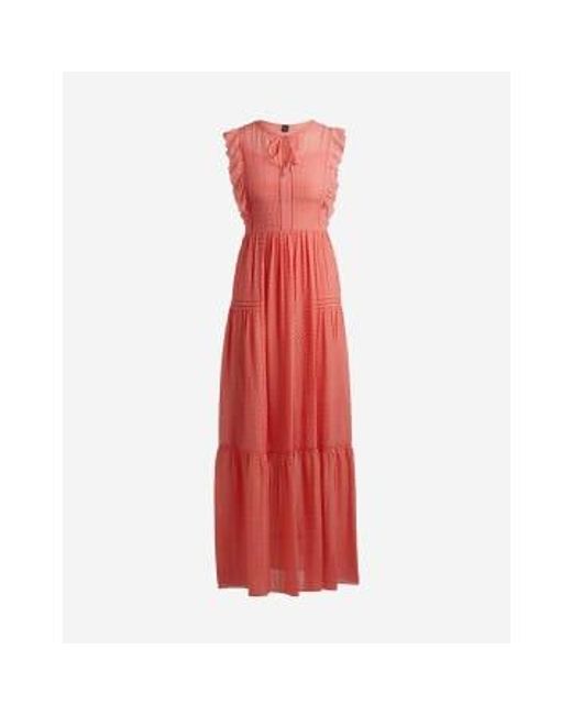 Dacrina detalles los frilles texturizados maxi vestido col: pink, tamaño: 1 Boss de color Red