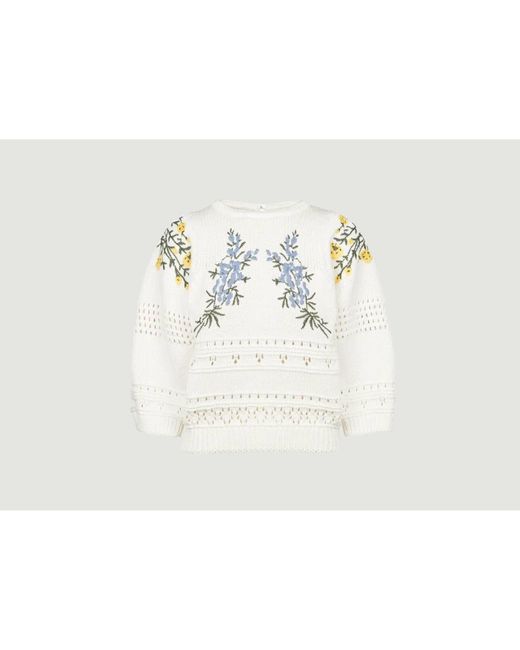 Ba&sh White Miro Sweater