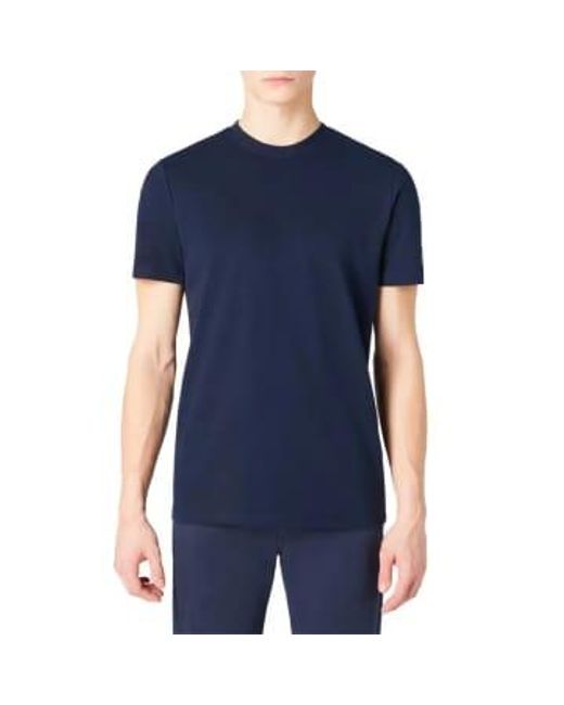 Remus Uomo Blue Textured T-shirt for men