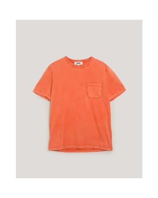 YMC Orange Wilde taschen-t-shirt