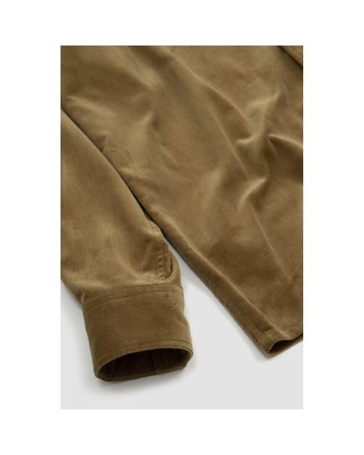 AURALEE Finx Corduroy Shirts Khaki Beige in Green for Men | Lyst