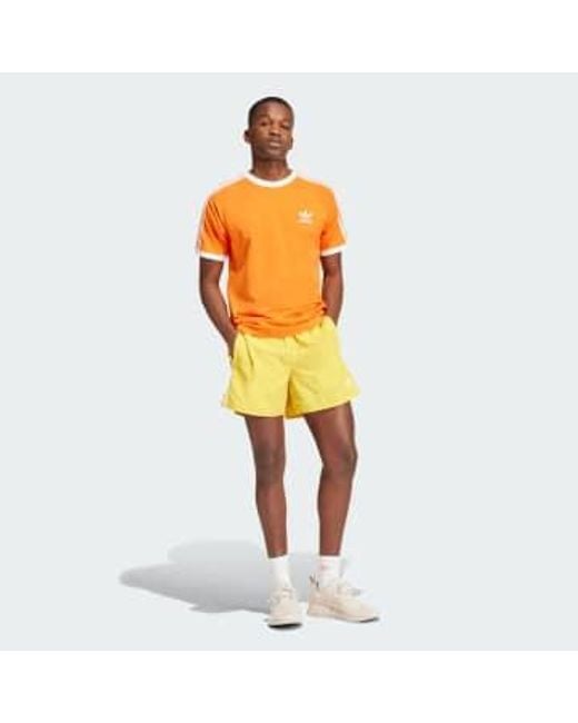 Originals Adicolor Classics 3 Stripe Mens T Shirt di Adidas in Orange da Uomo