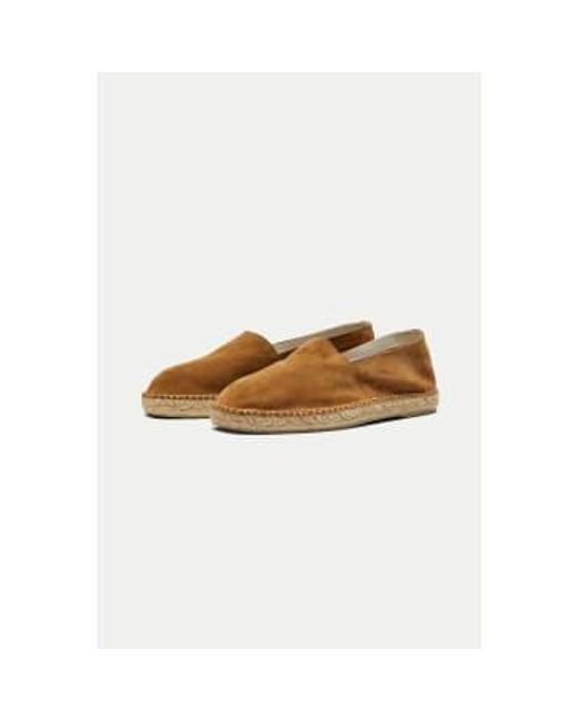 SELECTED White Ajo Suede Espadrille for men