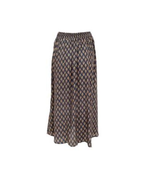 Black Colour Brown Maxi Skirt Savannah Grey S/m