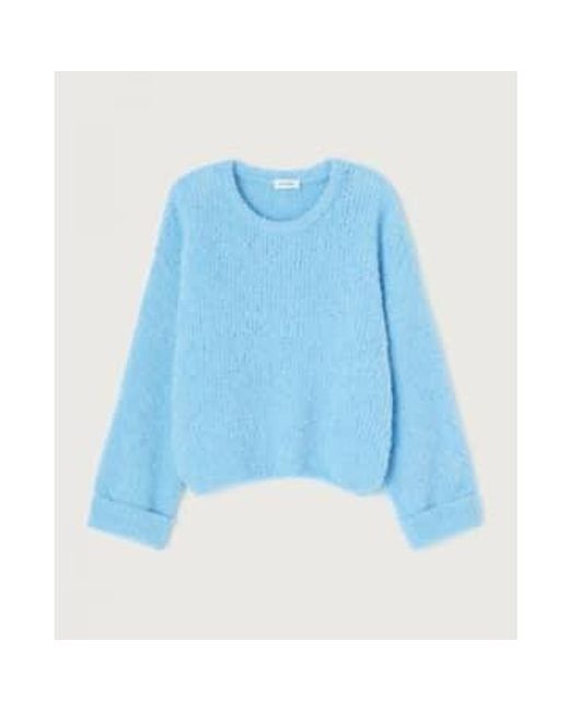 Every Thing We Wear Blue American Vintage Zolly Boucle Knit Jumper Cascade M/l