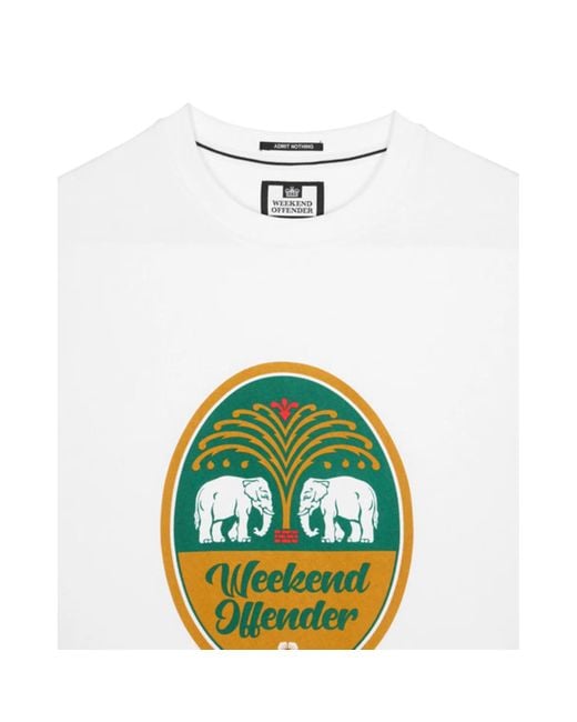 Chang T-shirt en blanc Weekend Offender pour homme en coloris Vert | Lyst