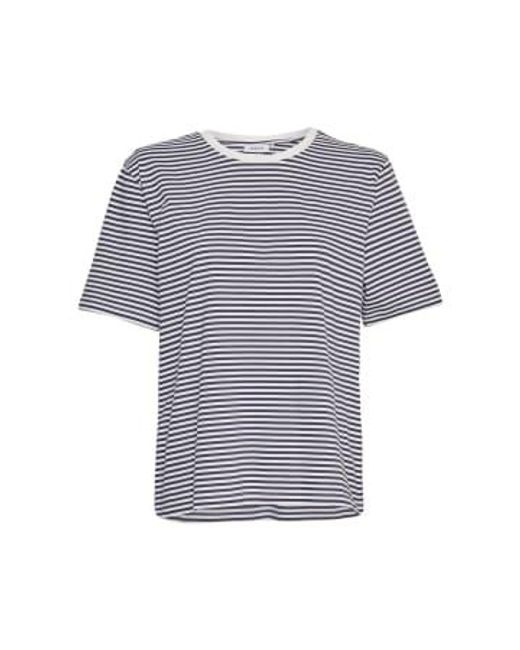T-shirt hadrea stripe hadrea marine et blanc Moss Copenhagen en coloris Blue