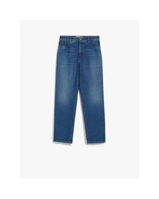 Weekend by Maxmara Blue Ortiseei Straight Fit Jeans Col: Navy Denim, Größe: 12