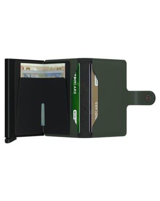 Mini portefeuille vert mat / noir Secrid pour homme en coloris Green