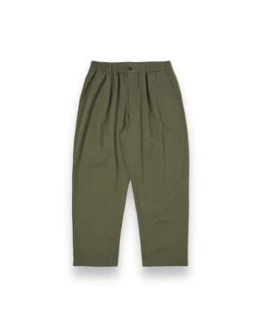 Pantalon plissé 30270 slub sateen Universal Works pour homme en coloris Green